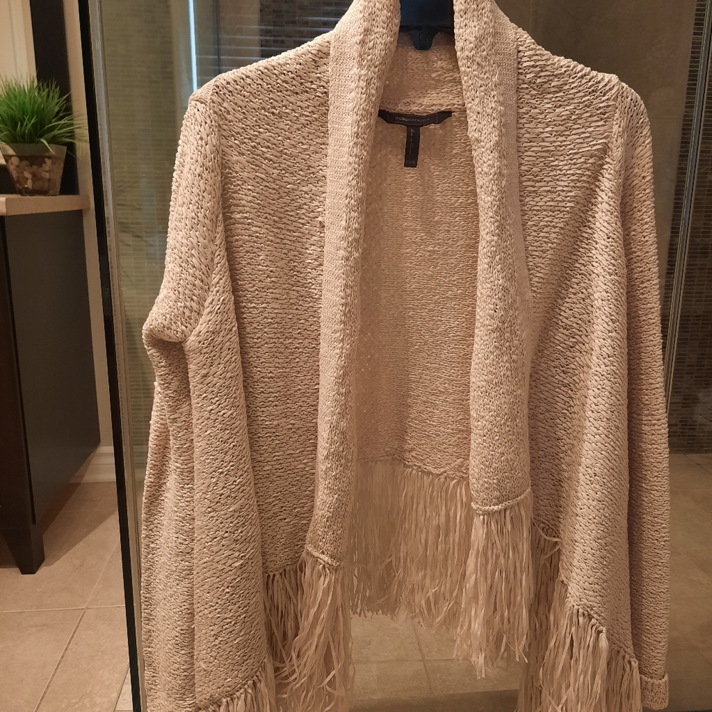 BCBG MaxAzria Chic Fringed Cardigan Size XS / S